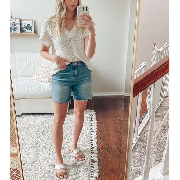 UNIVERSAL THREAD Vintage Bermuda Stretch Raw Hem Denim Jean Shorts Size 20 NEW - Picture 15 of 15